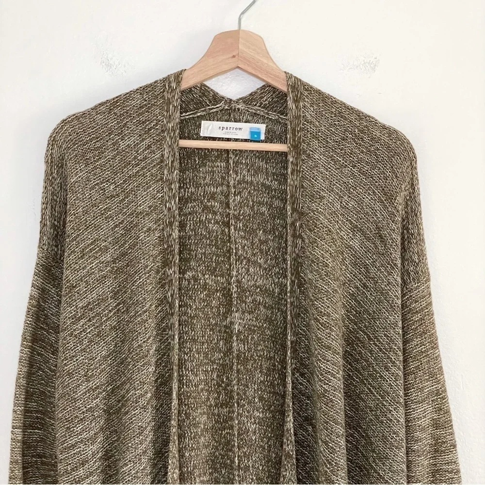 Anthropologie Sparrow Far From Whistler Longline Cardigan Sweater Moss Small